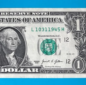 October 31, 1945 (L 10311945 H) BIRTHDAY Note $1 One Dollar Bill . - Picture 1 of 4