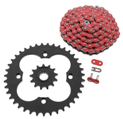 Piñones de cadena y negros para Honda TRX450R TRX 450R 2006-2009 rojo 13/39 96L Foto 1 de 4
