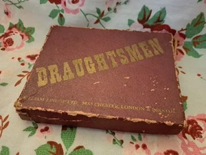 Vintage Draughtsmen Checkers Set Retro Game William Lindop Ltd - Picture 1 of 6