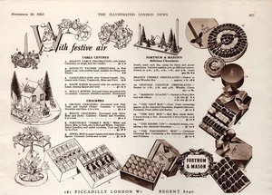 Anuncio impreso de grandes almacenes Fortnum Mason 1953 galletas de chocolate Londres - Imagen 1 de 1