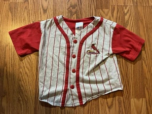 Vintage Looking St.Louis Cardinals Jersey Kids Size 4 Pinstripe White Red - Picture 1 of 3