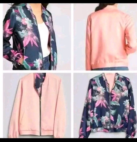 VETEMENTS Bomber GAP reversibile blu tropicale e rosa donna taglia XS