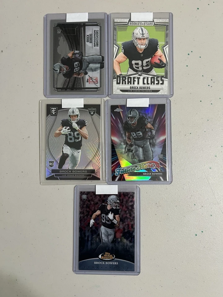 2024 Brock  Bowers Rookie card  Lot (5 Card Lot) - Image 1 of 1
