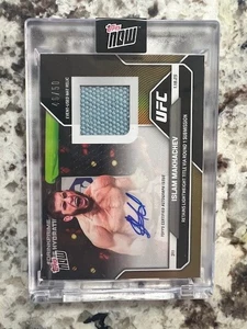 2025 TOPPS NOW MAT AUTO RELIC UFC 311 GOLD CARD 46/50 ISLAM MAKHACHEV #1C VIA W - Picture 1 of 2
