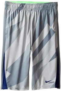 Nike Kids Lacrosse Dry-Fit Print Training Shorts Wolf/Cool Grey/Binary Blue L - Picture 1 of 3