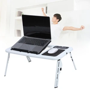 Laptop Notebook PC Folding Portable Car Bed Sofa Desk Stand Table Tray Cool Fan - Afbeelding 1 van 7