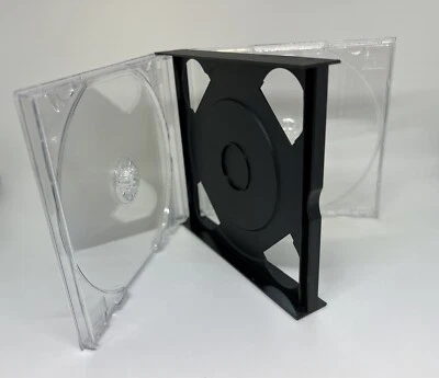 3 NEW CHUBBY 24MM DOUBLE (2) CD CASE WITH CLEAR TRAY, ASSEMBLED, 1057Q+KC02PK - Image 1 of 4