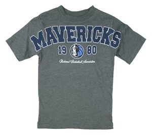 NBA Basketball Youth Boys Dallas Mavericks 1980 Shirt - Gray - Picture 1 of 6