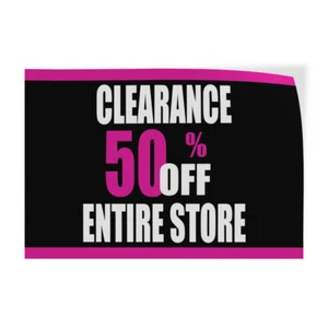 Decal Stickers Clearance 50% off Entire Store Sale Business Store Sign Label - Picture 1 of 5