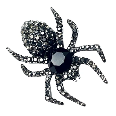 Broche prendedor Simply Vera Wang Ombre Jet Cristal Araña Halloween NUEVO con Caja Foto 1 de 4