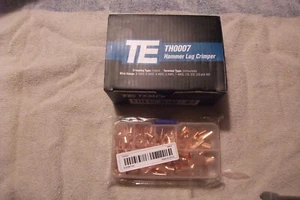 60PC Various Sizes Ring Connector Copper With Temco TH0007 Hammer Lug Crimper - Picture 1 of 4