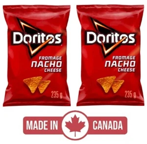 2-Pack Doritos Tortilla Chips Nacho Cheese (235g) Canada Snacks Crispy Large Yum - Picture 1 of 2