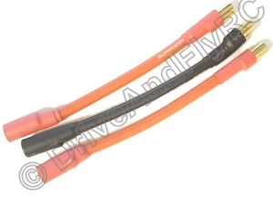6.5mm Male 6.5mm Female 6 inch 15 CM 10AWG Silicon Wire Castle ESC Extension - Picture 1 of 12