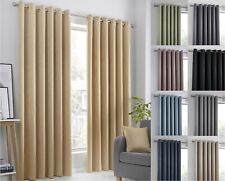 1 Pair Of SHAN Dim Out Semi Plain Lined Eyelet Curtains or Single Door Curtain