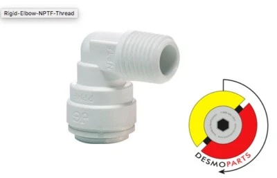 John Guest PP480822W Fixed Elbow 1/4" x 1/4" speedfit, RO, Fridge