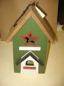 Casetta per uccellini decorativa in legno da appendere decorazione da esterno - Foto 1 di 3