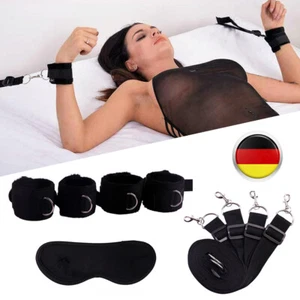Fesseln Set Bondage Hand Fuß Fessel Bett Fesselset Handfesseln Fußfesseln DE. - Bild 1 von 10