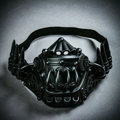 Steampunk Mouth Respirator Jaw Mask w/ Bullet Copper Halloween Face Cover Mask - Image 1 of 4