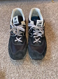 Size 17 - New Balance 574 Black Grey - Picture 1 of 8