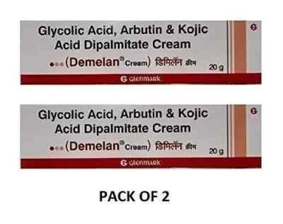 Pack of 2 Demelan Cream Glycolic Acid Kojic Acid Hyper Pigmentation 20g