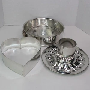 Juego de sartenes de aluminio de 4 piezas con forma de resorte de 9 pulgadas Pampered Chef insertos corazón - Imagen 1 de 21