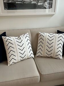Modern accent pillows - brand new - mud cloth style