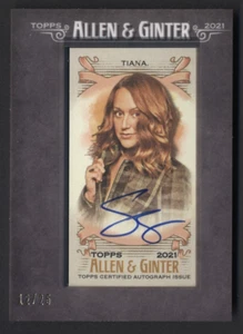2021 Topps Allen & Ginter Sarah Tiana Auto /25 Black Framed Mini Tom Brady Roast - Picture 1 of 2