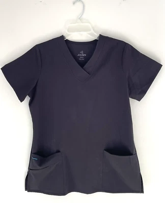Jockey Women's Scrub V-Neck Top in Black Size Medium Pre-owned - Image 1 of 4