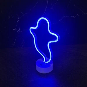 Neon Ghost Lamp LED Light - Fun and Stylish LED Ghost Night Light for Bedroom or - Picture 1 of 2