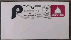 Vintage 1983 World Series Envelope Game 4.Baltimore O's vs Philadelphia Phillies - Picture 1 of 1
