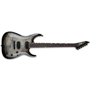 ESP LTD MH-1000NT Guitar, Fishman Fluence Modern Pickups, Flame Charcoal Burst - Picture 1 of 3