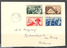 CZECHOSLOVAKIA 1950, MAILED COVER, MINERS, WORKERS, Scott 410-413, V.L. USED