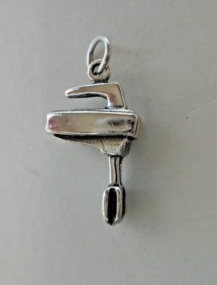 Dije de cocina mezclador maestro mezclador 3D 20x11 mm de plata de ley Foto 1 de 3