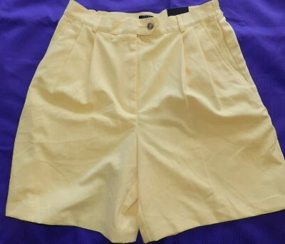 Pantalones cortos para mujer IZOD GOLF talla 8 amarillo plisado golf x-tra seco ligero fácil (te49) Foto 1 de 4