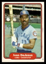 1982 Fleer #593 Ivan DeJesus Chicago Cubs Baseball card
