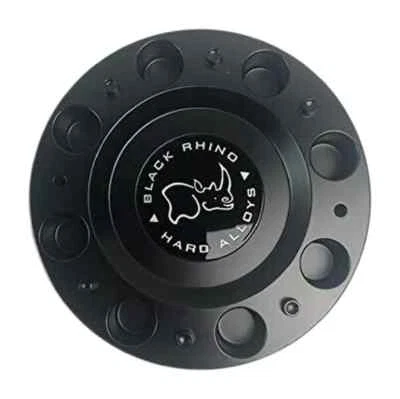 Black Rhino Wheels 1244S02+MB-429 1244C02 Matte Black Center Cap 8 Lug CCBRARM8 - Image 1 of 3