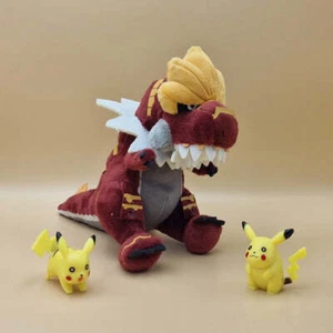 Pokemon Monargoras Kuscheltier - 17 cm Plüschtier Tyrantrum - Picture 1 of 1