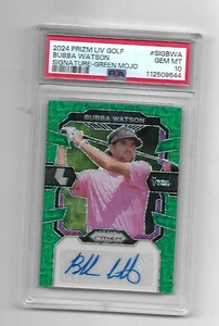 Bubba Watson 2024 Prizm LIV Golf Green Mojo Signatures Autograph 48/54 PSA MT 10 - Picture 1 of 2