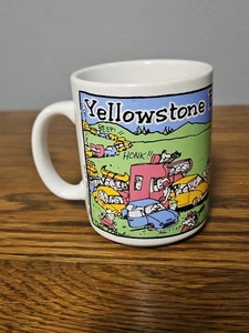 Vintage 80s Brinker Ink Coffee Mug Yellowstone Buffalo Jam Made In California - Picture 1 of 4