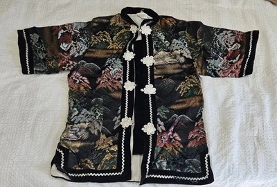 De colección. Fukubon asiático F.Y.K. Camisa blusa ajustada Cheongsam años 50-60 estilo elegante Foto 1 de 4