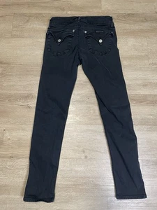 Hudson Jeans Damen Gr. 26 Collin Patten Gesäßtaschen schwarz Skinny Straight Jeans - Bild 1 von 6