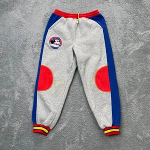 Vintage Disney Mickey Sweatpants Boys 12/13 Gray Collection Embroidered Logo - Picture 1 of 11