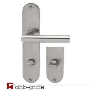 Türdrücker Edelstahl WC L-Form Langschild Renovierung Drückergarnitur Türgriff - Bild 1 von 2