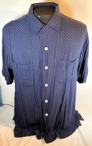 Vintage Mens DIOR? Rockabilly Mod Atomic MCM Retro Loop Collar Camp Shirt - Picture 1 of 7
