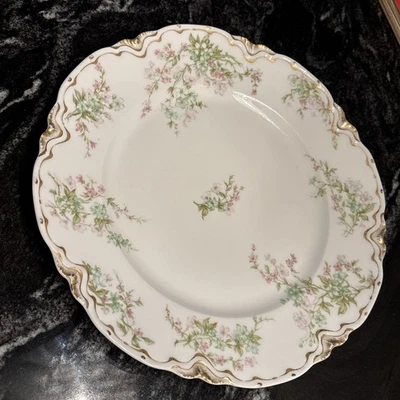 VTG Theodore Haviland Limoges France 9.75” Dinner Plate Pink Roses Pristine💯 - Image 1 of 4