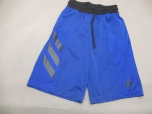 ADIDAS BASKETBALL CLUB Size S Boys Blue Pocket Drawstring Running Shorts 567 - Picture 1 of 8