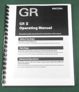 Ricoh Pentax GR II Operating Manual: 184 Pages & Protective Covers! - Picture 1 of 1