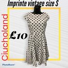 Imprinte Vintage White Polka Dot Twirling Dress size S Perfect condition