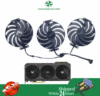 3PCS Graphics card fan for ASUS TUF Gaming GeForce RTX 4070 RTX 4070 Ti SUPER - Image 1 of 2