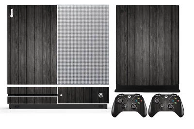 Wood 267 Vinyl Cover Skin Sticker for Xbox One S (Slim) & 2 controller skins - Image 1 of 2
